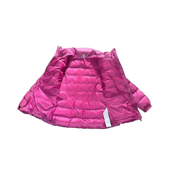 Emporio Armani EA7 Down Puffer Jacket Funnel Neck Hooded sz S Fuchsia Pi… - Picture 7 of 12